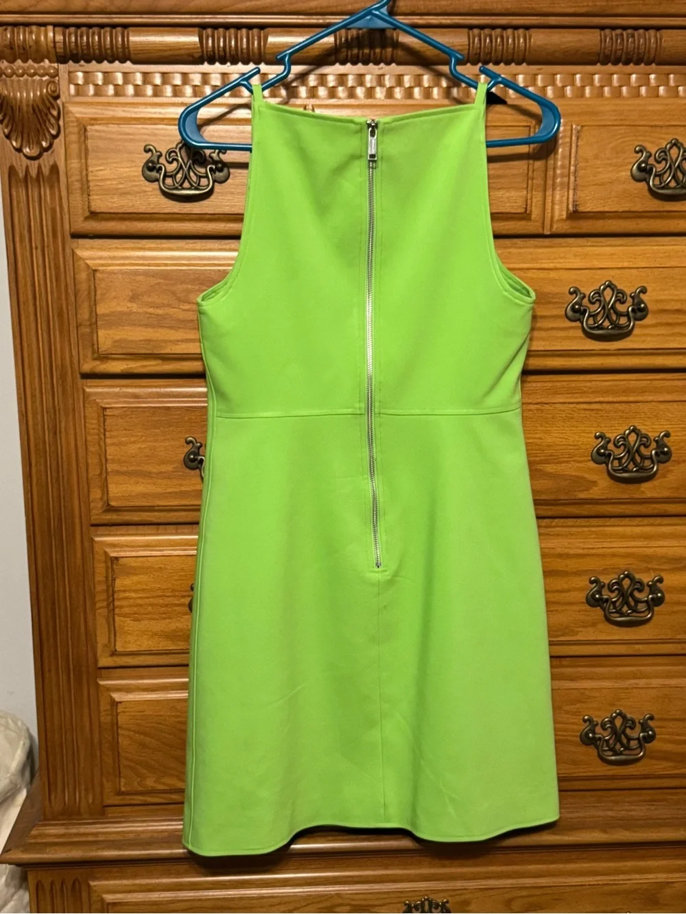 Michael Kors Lime Green Halter Shift Dress